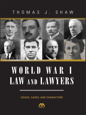 cover image of World War I Law and Lawyers